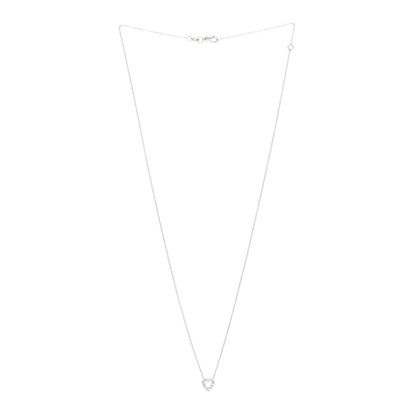 Roberto Coin 18K White Gold Diamond Tiny Treasures Heart Pendant Necklace 3 of 4