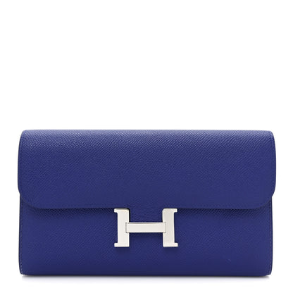 Hermes Epsom Constance Long Wallet Bleu Electrique 1 of 18