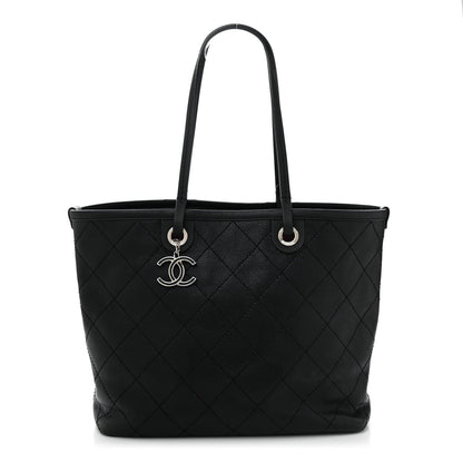 Chanel Grained Calfskin Shopping Fever Tote  Black 1 of 13