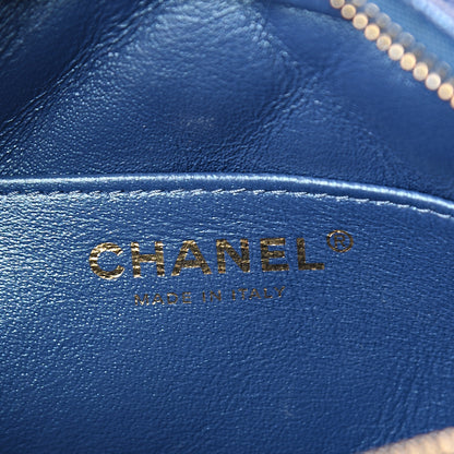 Chanel Iridescent Caviar Quilted Camera Case Blue 5 of 10