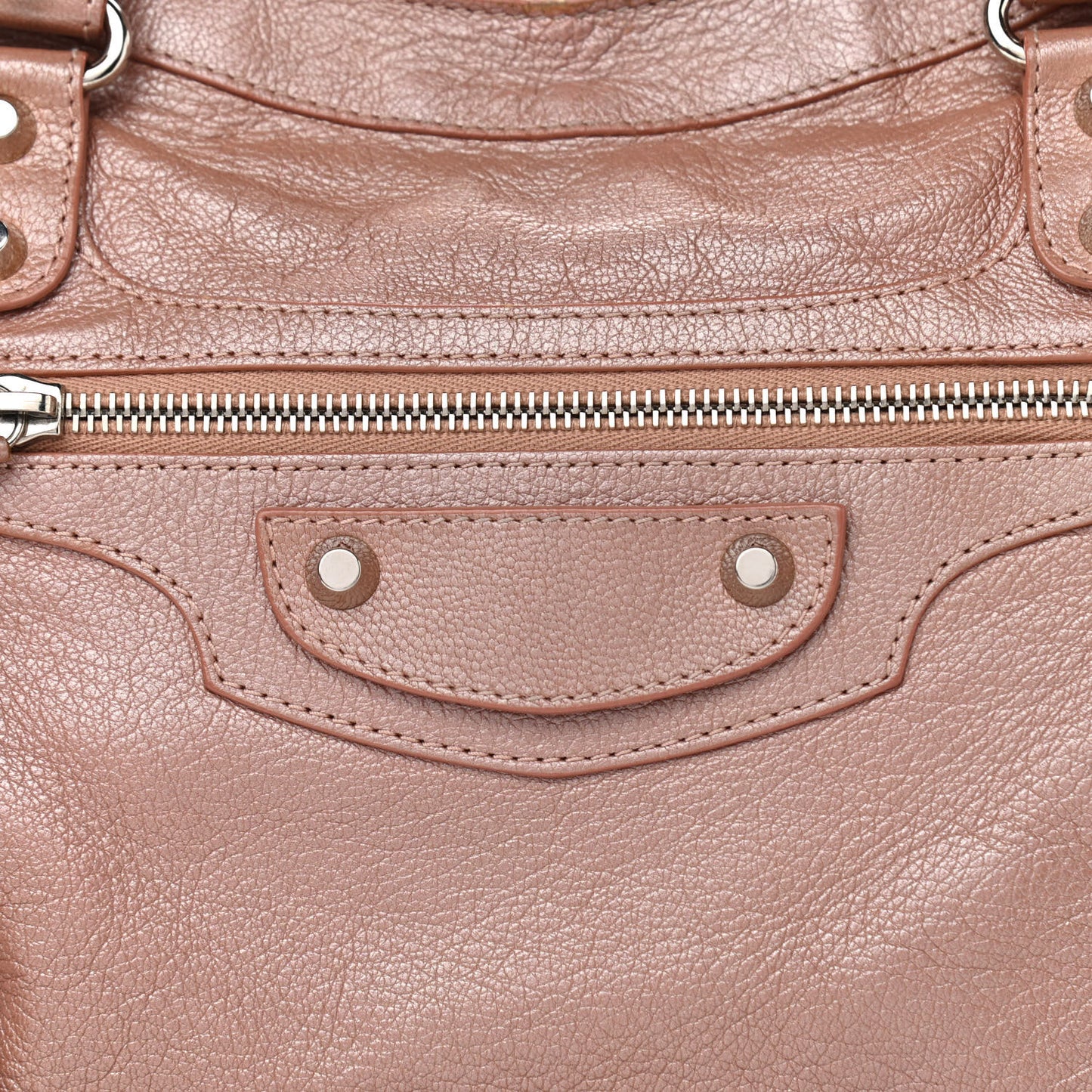 Pearlescent Goatskin Classic Palladium Hardware City Rose Rose Light