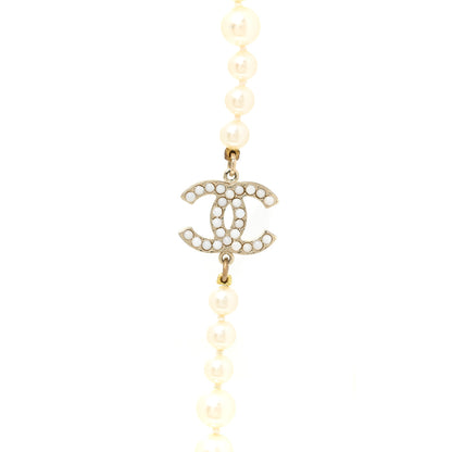Chanel Pearl CC Necklace Light Gold 4 of 6