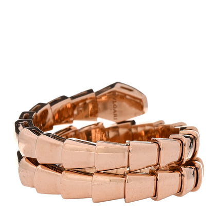 Bulgari 18K Rose Gold Diamond Serpenti Viper Wrap Ring L 3 of 5