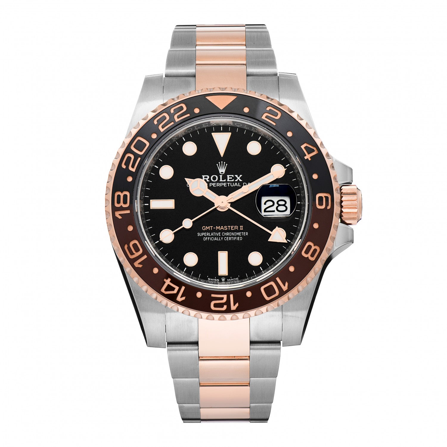 Rolex Stainless Steel 18K Everose Gold 40mm GMT-Master II Root Beer Watch 126711CHNR 1 of 5