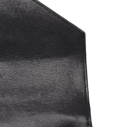 Saint Laurent Sheepskin Matelasse Chevron Monogram Medium College Bag Black 11 of 12