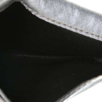 Gucci Metallic Guccissima Interlocking G Flap Card Case Silver 5 of 6