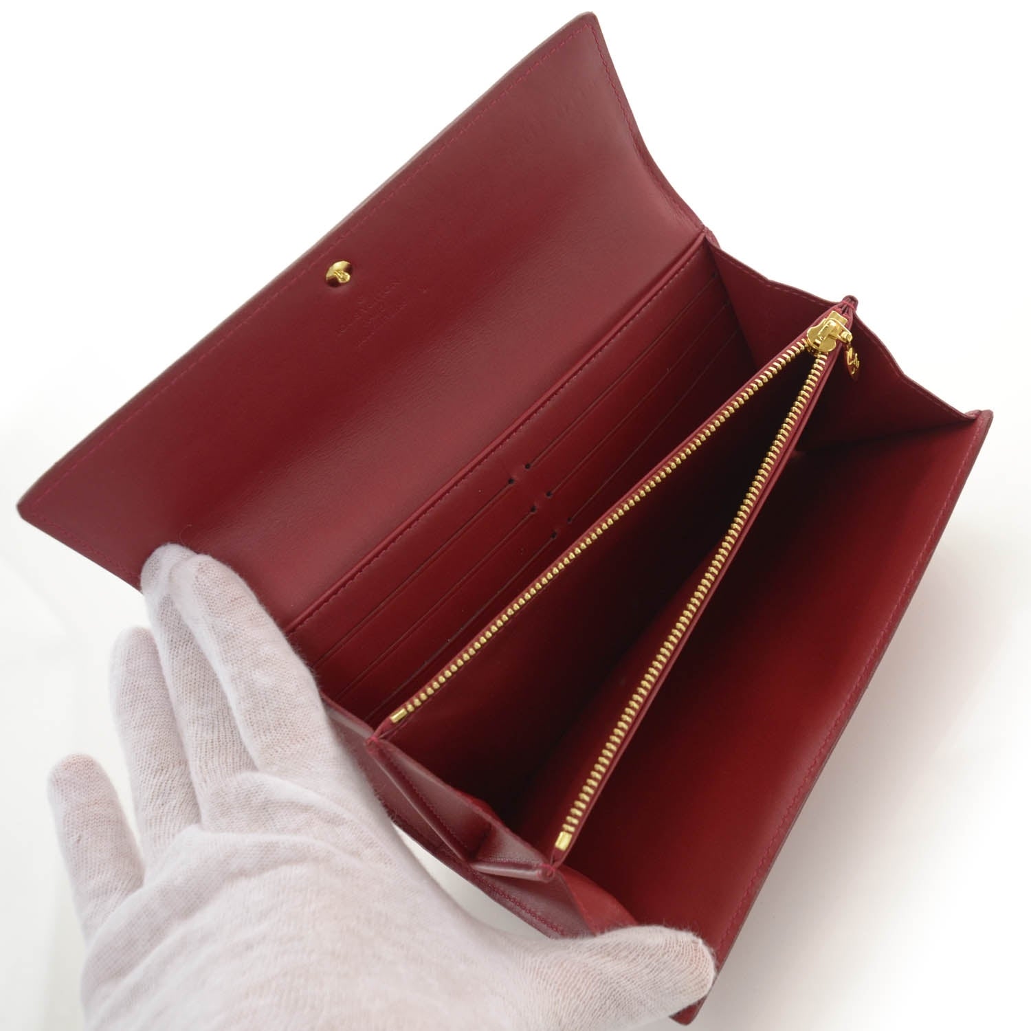 Louis Vuitton Vernis Sarah Wallet Pomme D'Amour 5 of 7