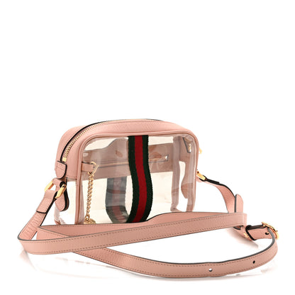 Gucci Vinyl Web Mini Ophidia Transparent Shoulder Bag Perfect Pink 7 of 28