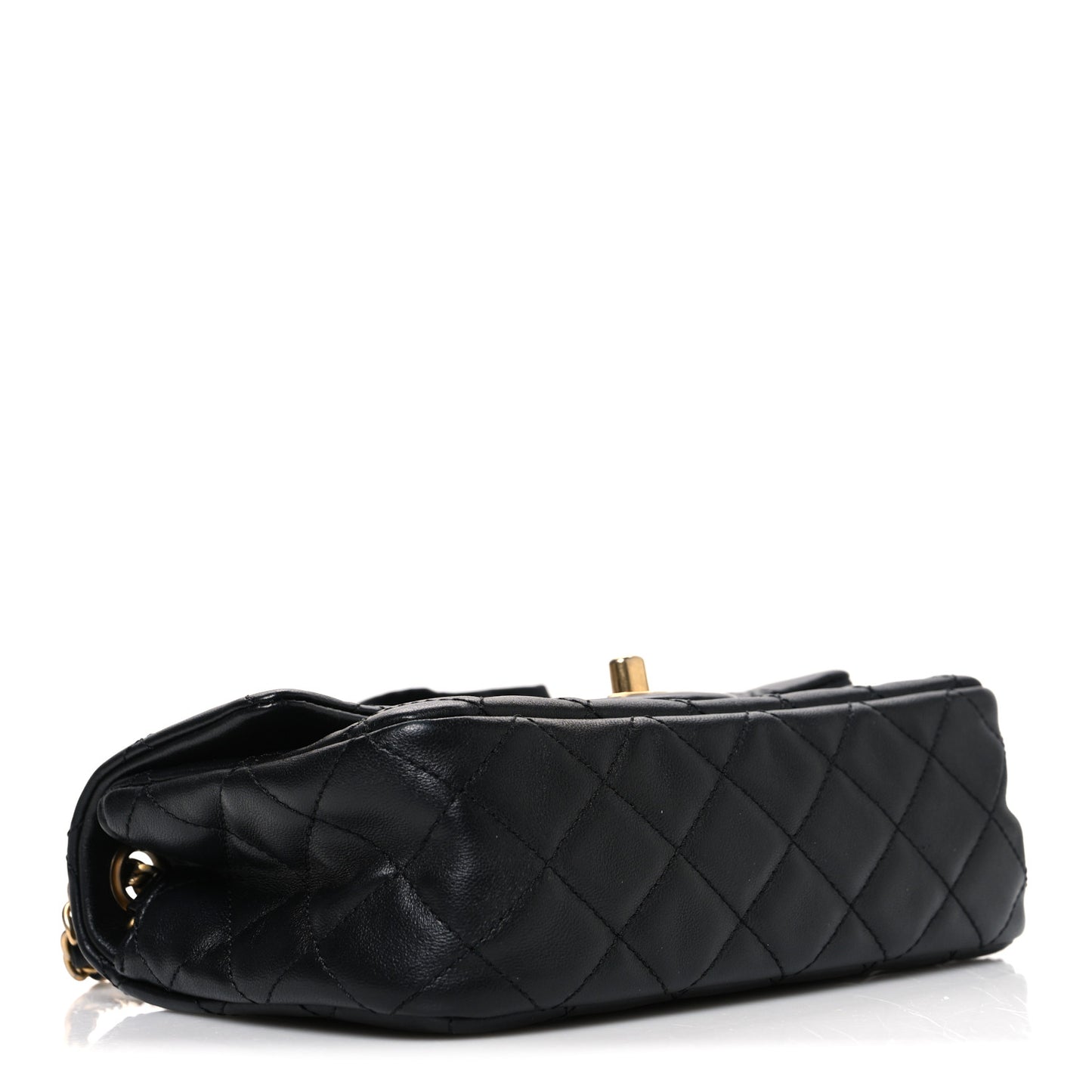 Lambskin Quilted Mini Romance Rectangular Flap Black