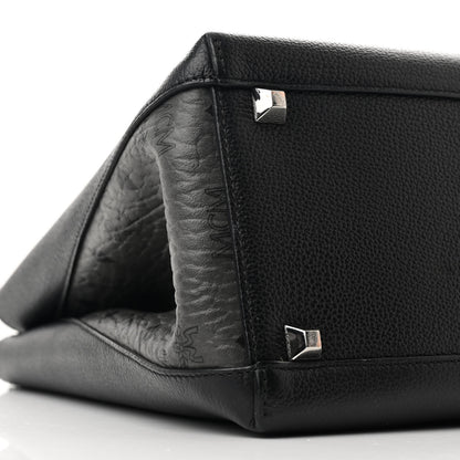 MCM Grained Calfskin Visetos Medium Sarah Hobo Black 9 of 11