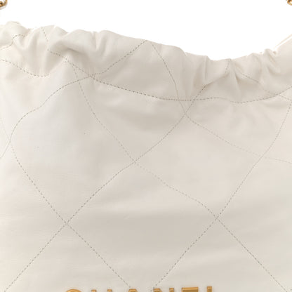Chanel Shiny Calfskin Quilted Small Chanel 22  White 9 of 13