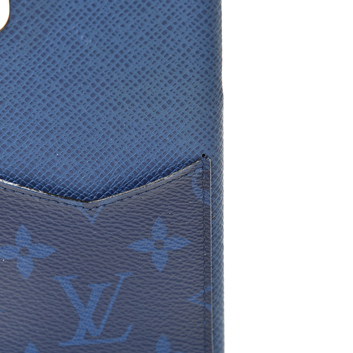 Monogram Taiga iPhone XS Max Bumper Cobalt