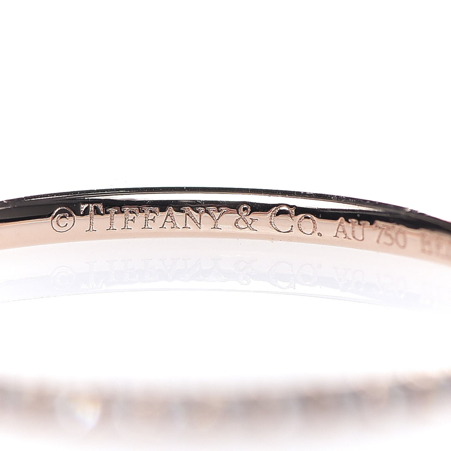 18K Rose Gold Diamond Metro Ring 56 7.5