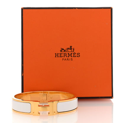 Hermes Enamel Narrow Clic Clac H Bracelet PM White 5 of 5