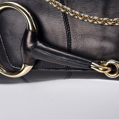 Gucci Calfskin Horsebit Chain Clutch Black 13 of 16