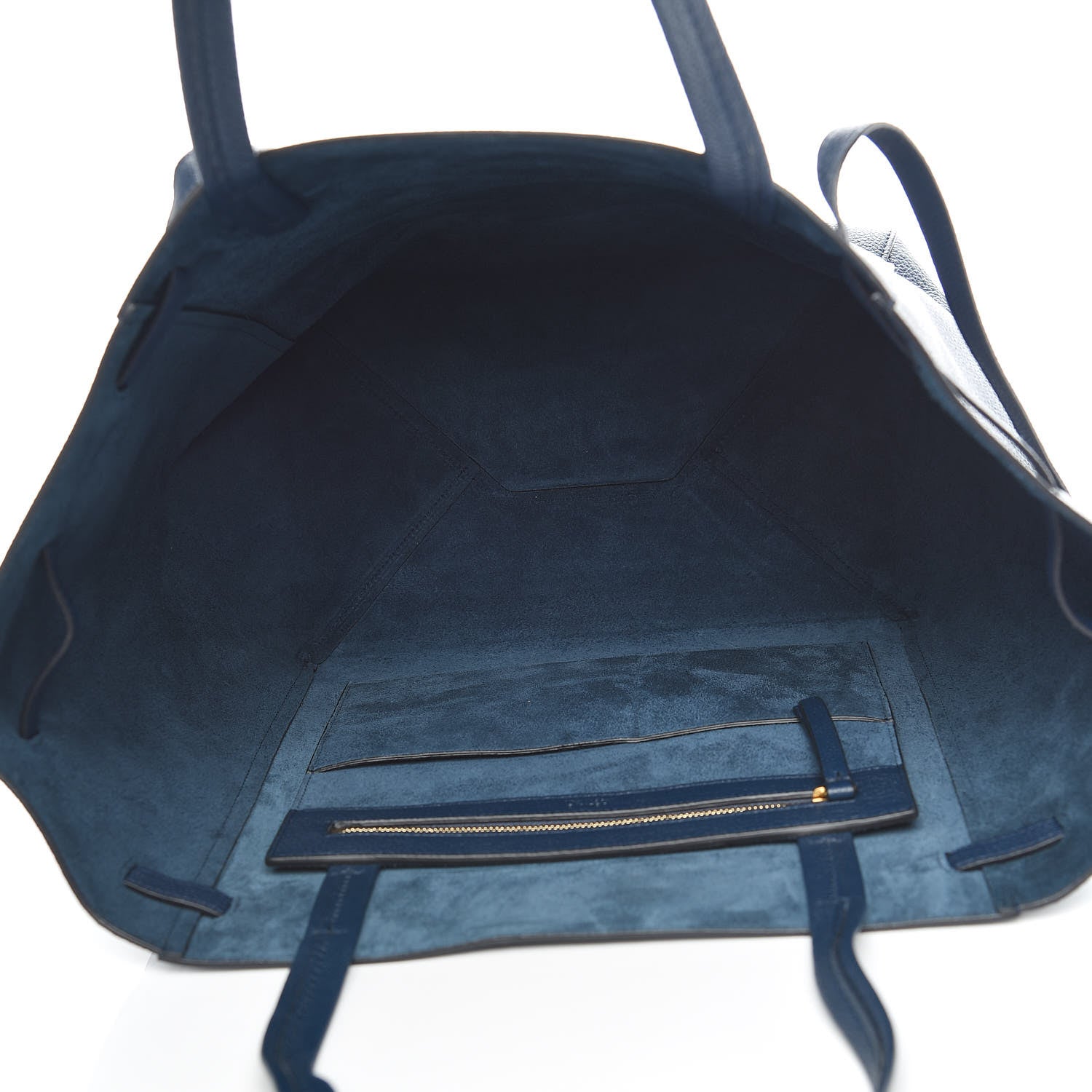 Celine Soft Grained Calfskin Small Belt Cabas Abyss Blue 5 of 10