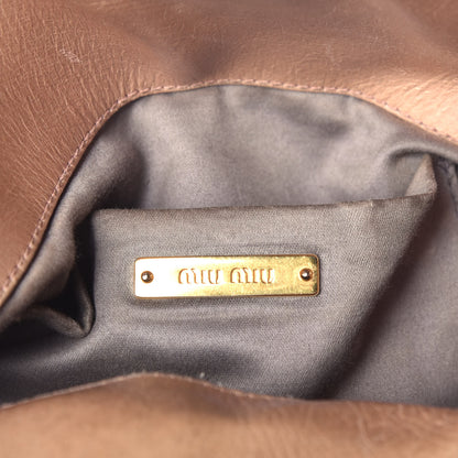 Miu Miu Vitello Lux Mini Bow Bag Cipria 8 of 12