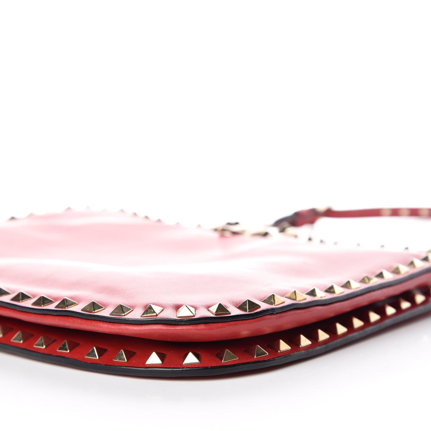 Vitello Rockstud Shoulder Satchel Rosso Valentino