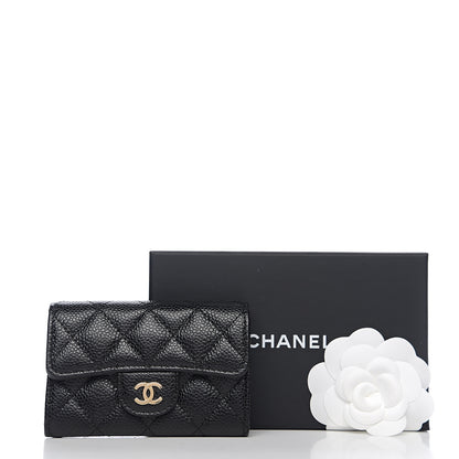 Chanel Caviar Quilted Flap Card Holder Black 8 of 8