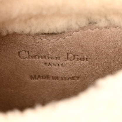 Christian Dior Suede Shearling Small Bobby Flap Beige 6 of 11