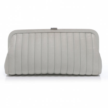 Chanel Lambskin Vertical Quilted Mademoiselle Clutch Light Green 1 of 7