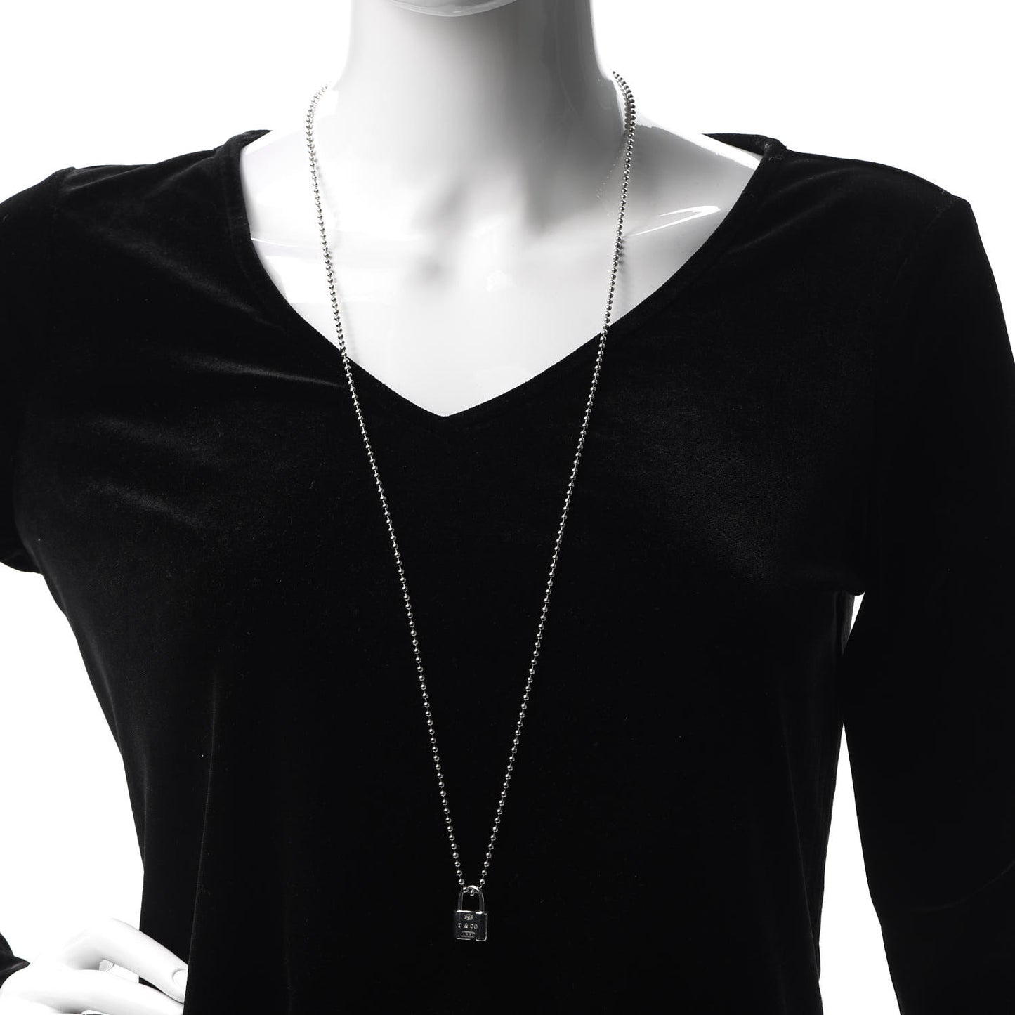 Sterling Silver 1837 Lock Charm Pendant Necklace