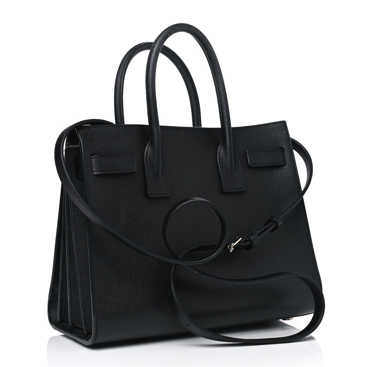 Grained Calfskin Small Sac De Jour Black