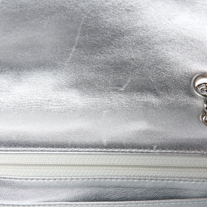Chanel Metallic Lambskin Quilted Maxi Single Flap Silver 12 of 12