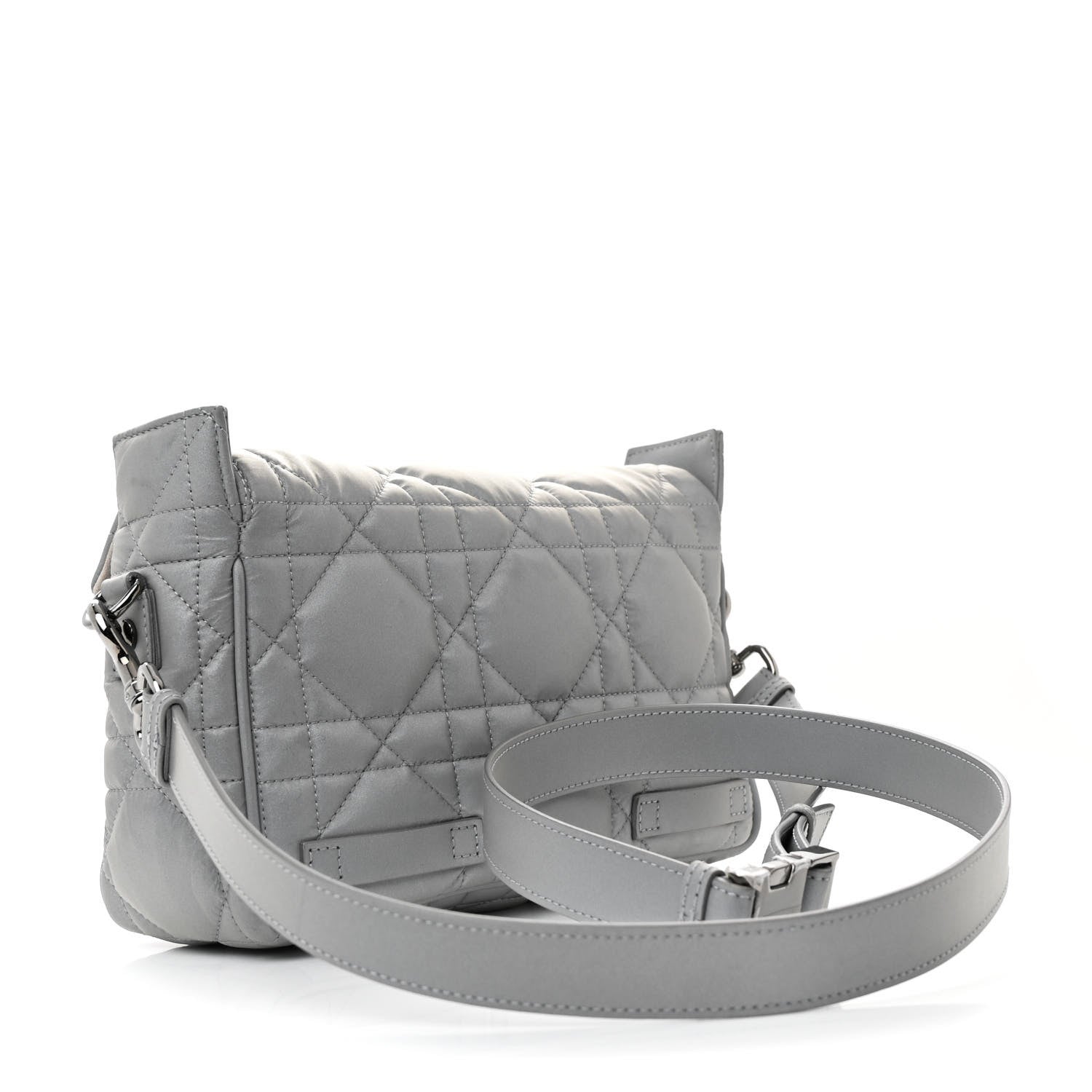 Christian Dior Calfskin Macrocannage Small Diorcamp Messenger Argent 3 of 11