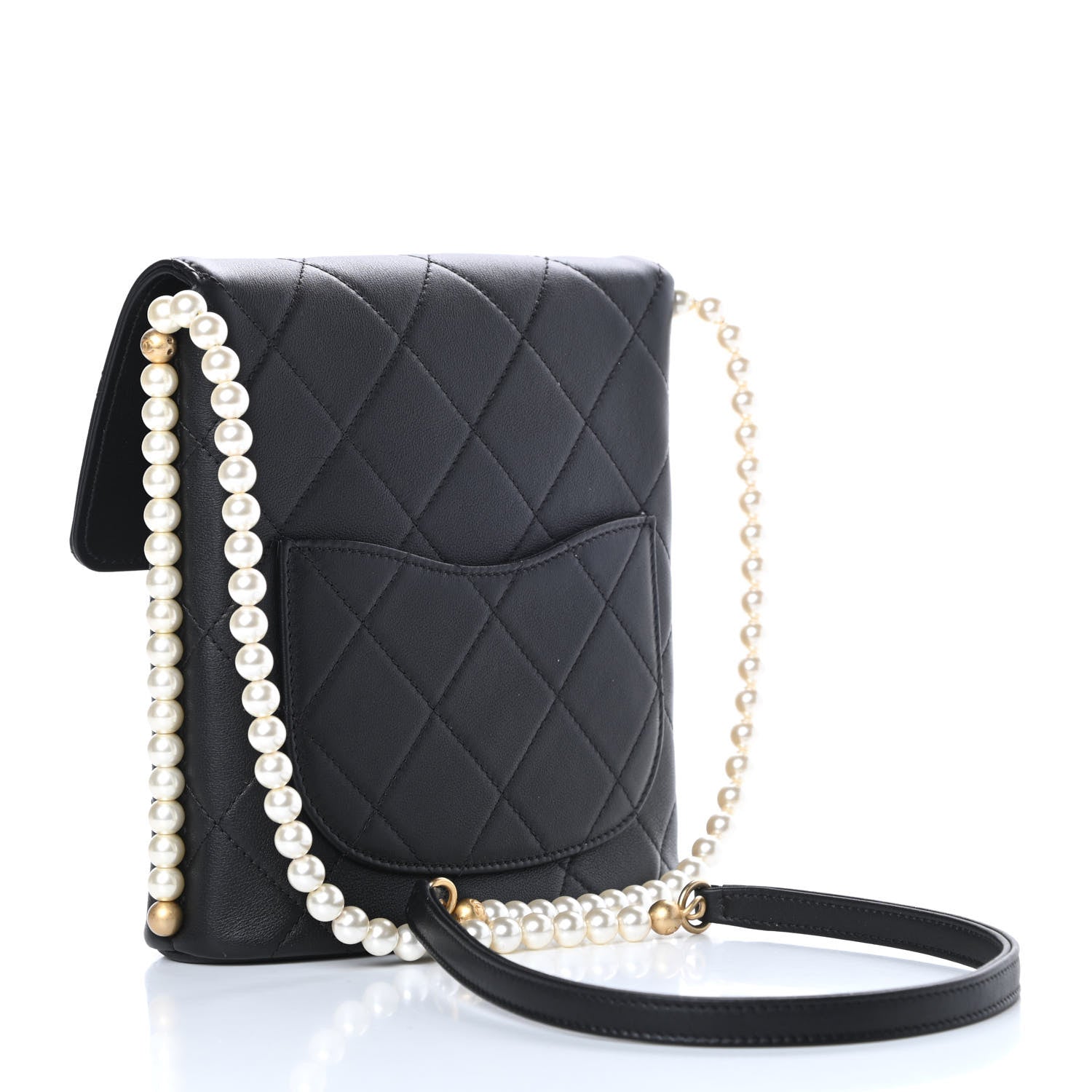 Chanel Calfskin Quilted Pearl Small About Pearls Hobo Bag Black 3 of 13