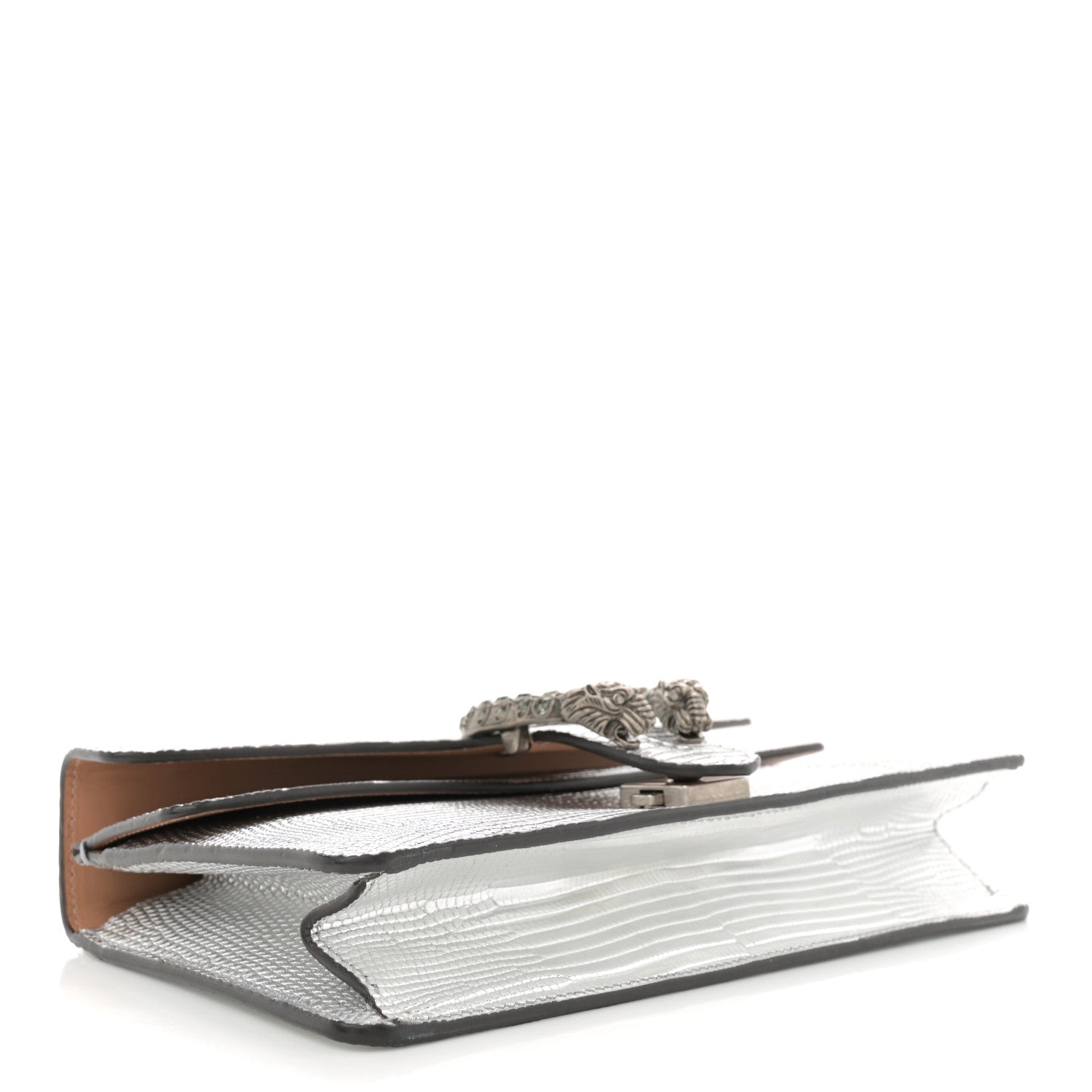 Gucci Lizard Crystal Small Dionysus Shoulder Bag Silver 4 of 13