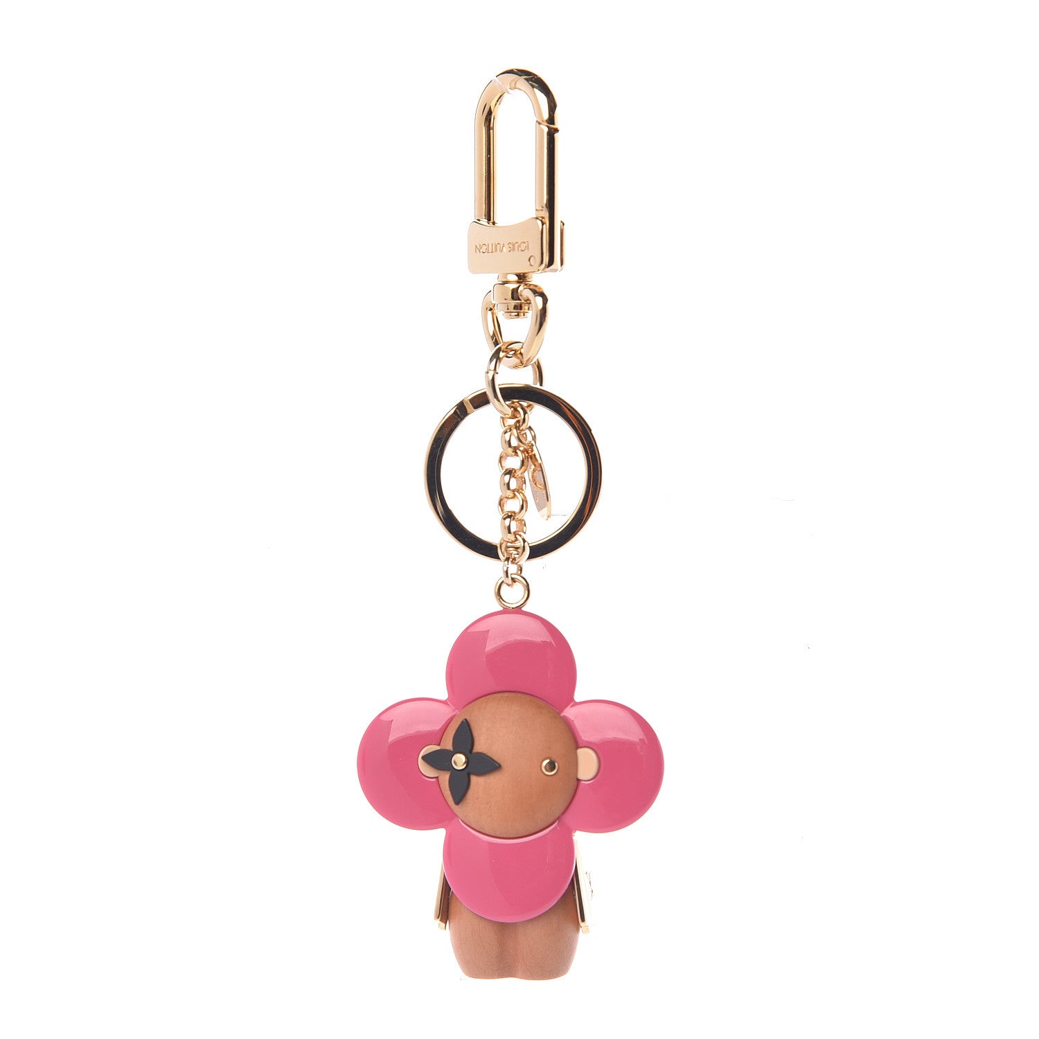 Louis Vuitton Resin Wood Vivienne Bag Charm Pink 1 of 3