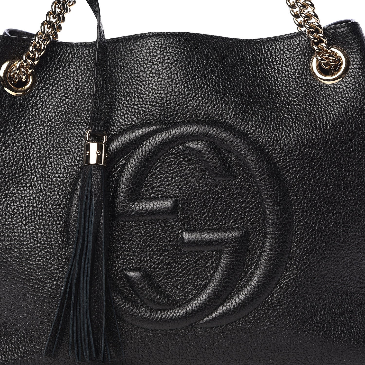 Gucci Pebbled Calfskin Medium Soho Chain Shoulder Bag Black 13 of 13