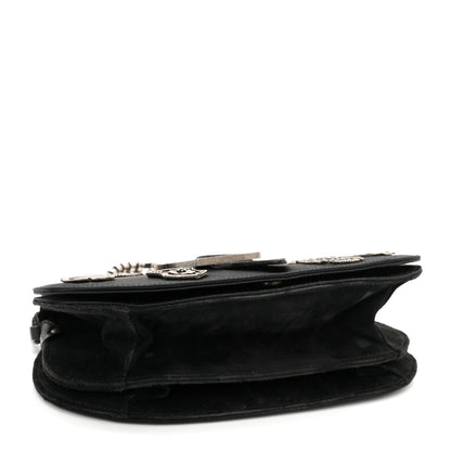Christian Dior Satin Suede Charms Bag Black 4 of 9
