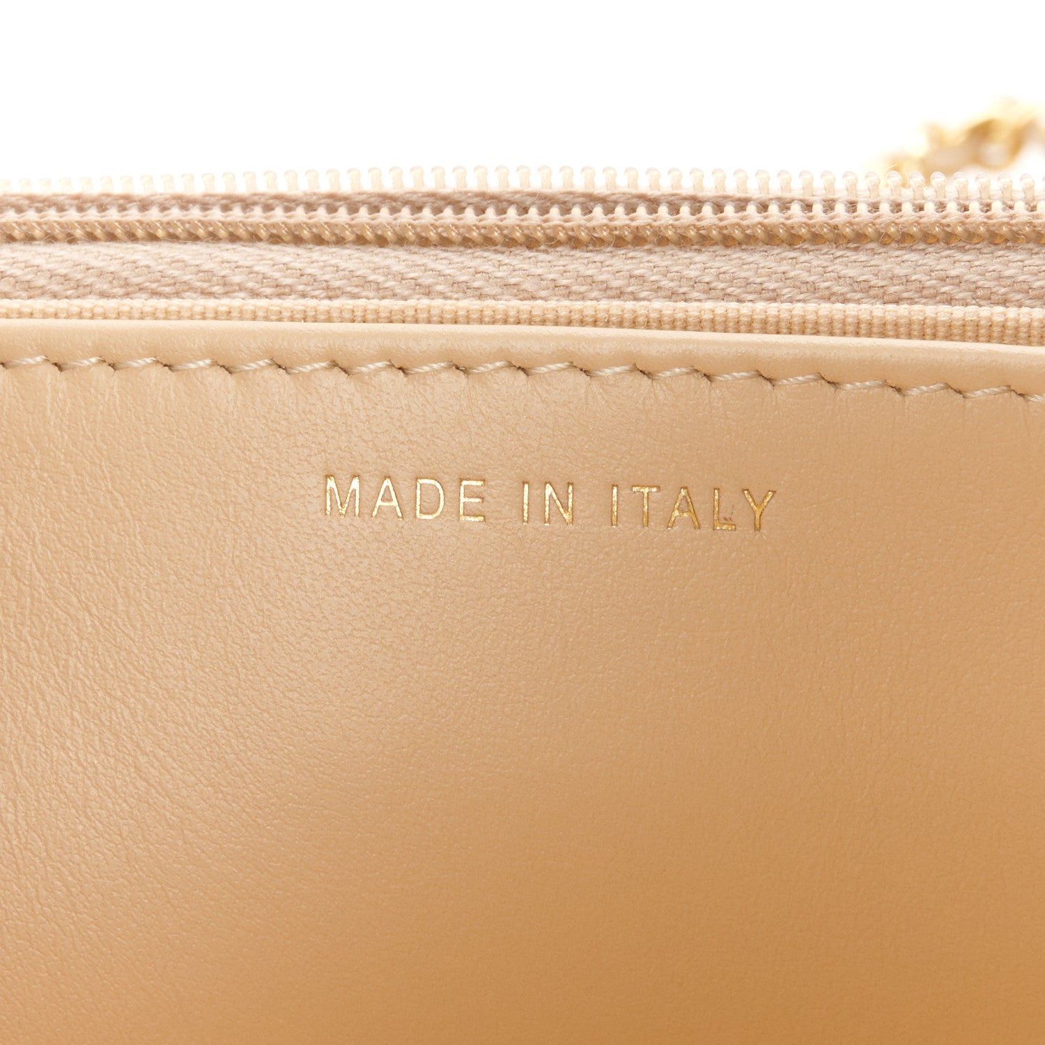 Chanel Caviar Quilted Wallet on Chain WOC Beige 7 of 12