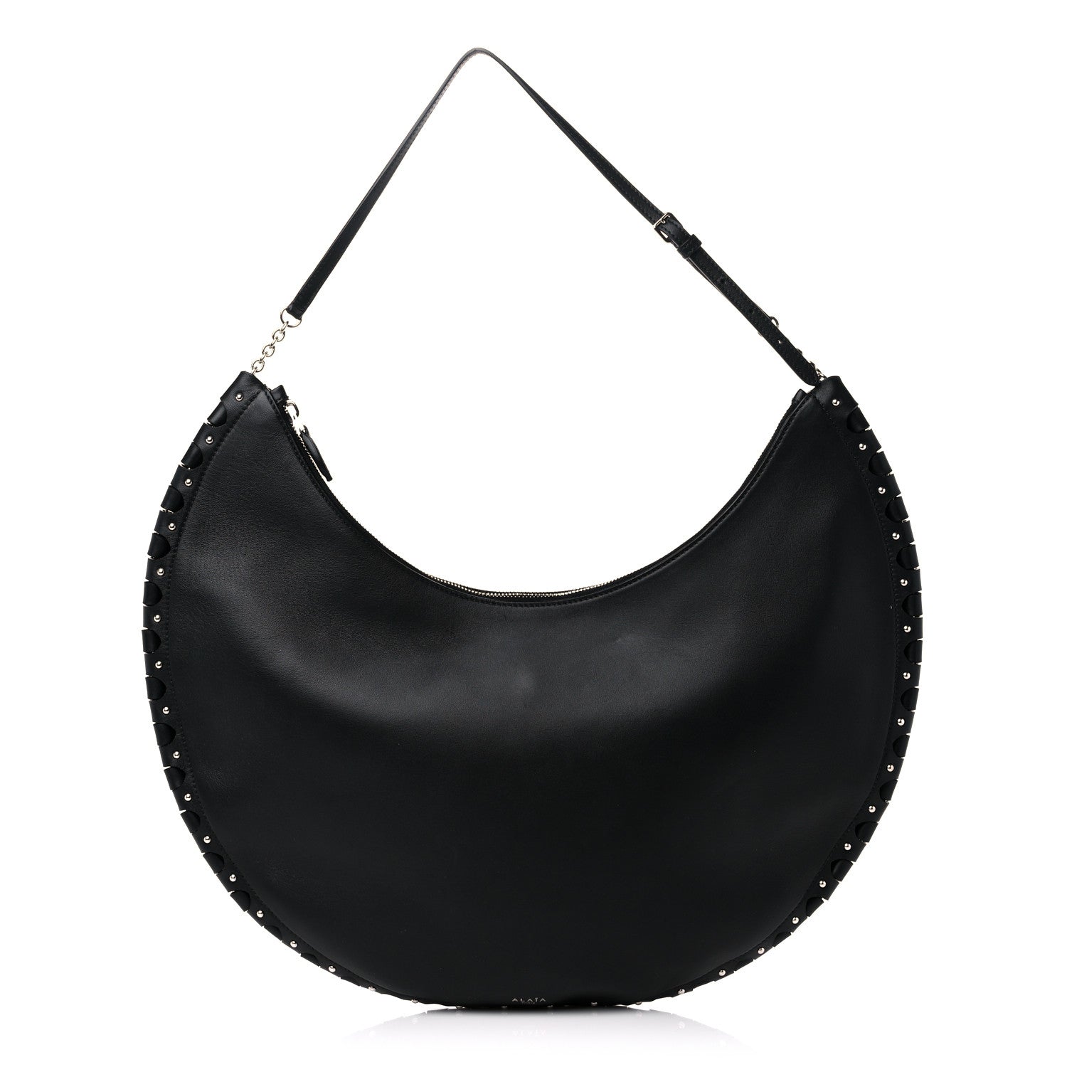Alaia Lambskin Studded Large Demi Lune Bag Black 1 of 11