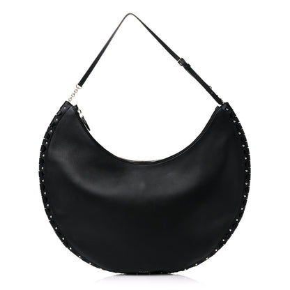 Alaia Lambskin Studded Large Demi Lune Bag Black 1 of 11