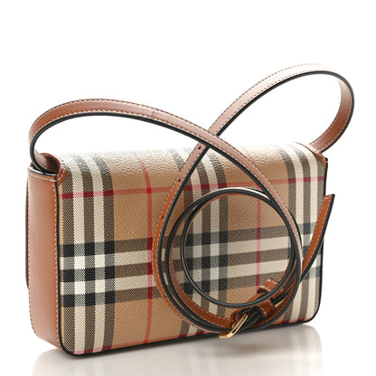 Burberry E-Canvas Vintage Check Hampshire Crossbody Archive Beige 2 of 9