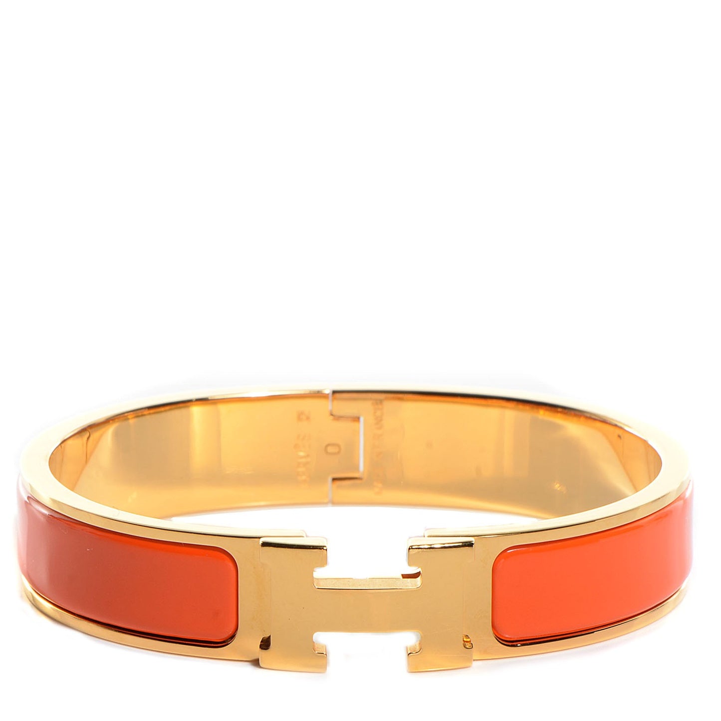 Enamel Narrow Clic Clac H Bracelet PM Orange