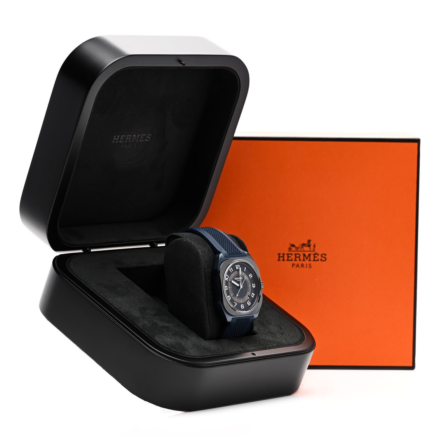 Hermes PVD Titanium Rubber 39mm H08 Automatic Watch Bleu Abysse 5 of 5