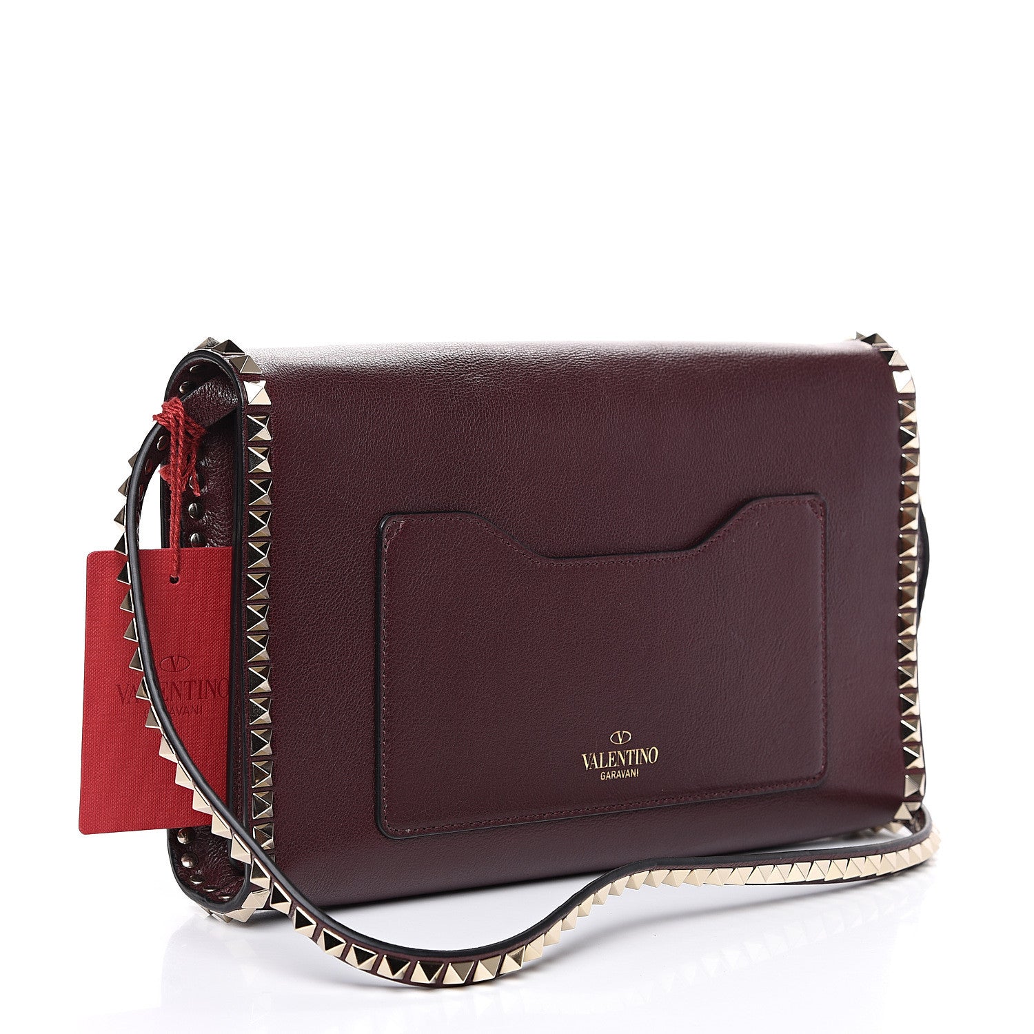 Valentino Garavani Vitello Rockstud No Limit Shoulder Bag Rubin 2 of 10