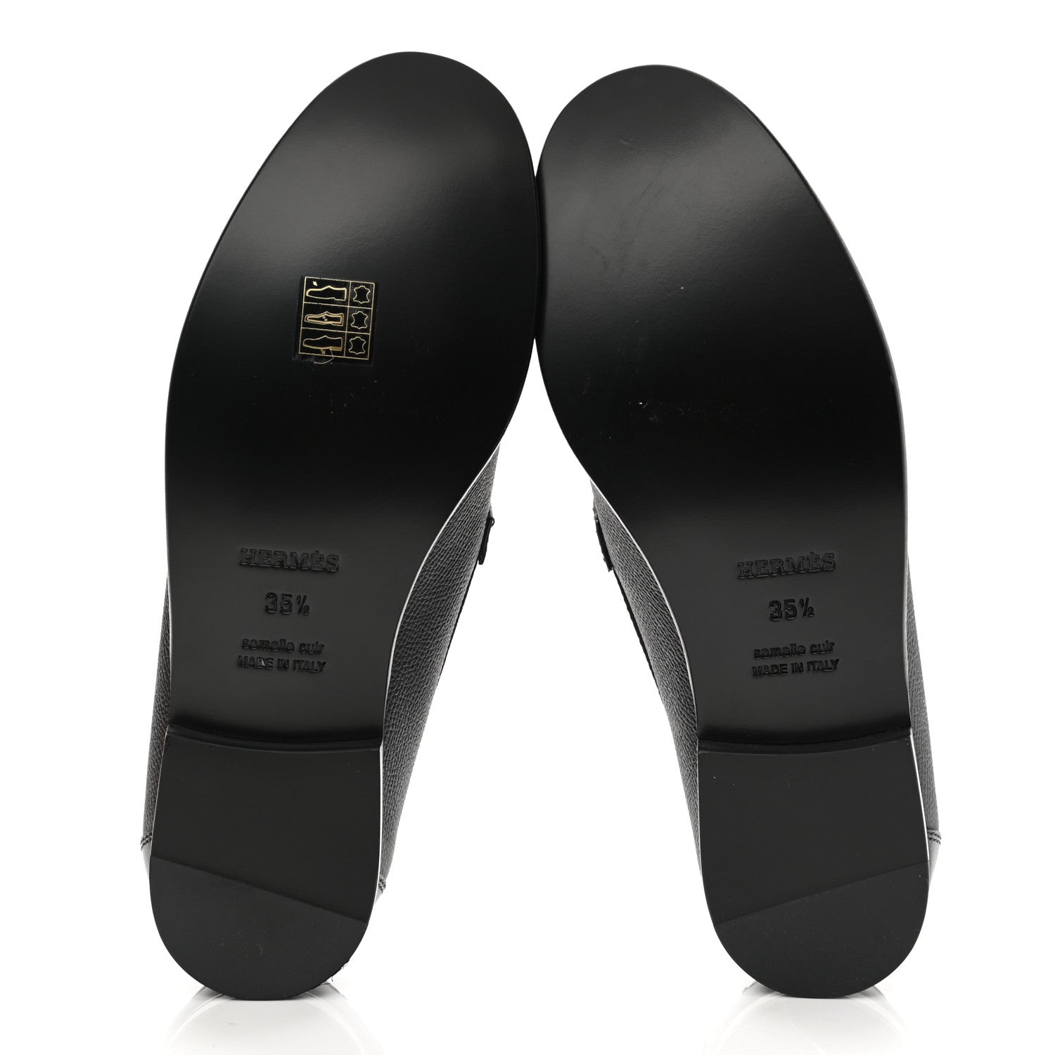 Hermes Epsom Womens Destin Loafer 35.5 Black 5 of 8