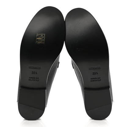 Hermes Epsom Womens Destin Loafer 35.5 Black 5 of 8