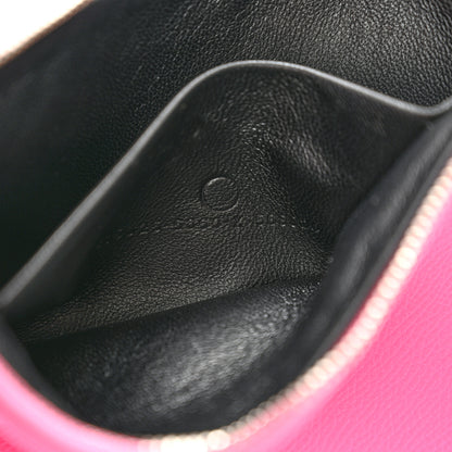 Balenciaga Calfskin Logo Zip Pouch Acid Pink Light Black 7 of 12