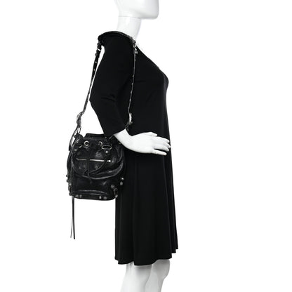 Balenciaga Agneau Arena Small Le Cagole Bucket Bag Black 2 of 11