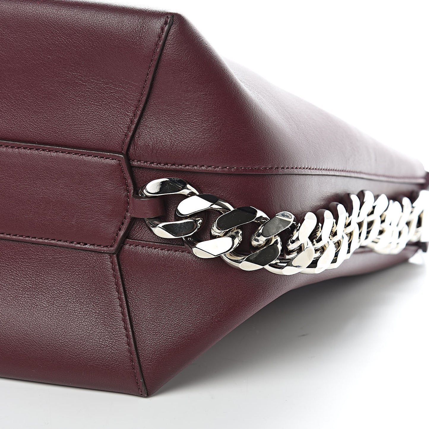 Calfskin Infinity Bucket Bag Oxblood