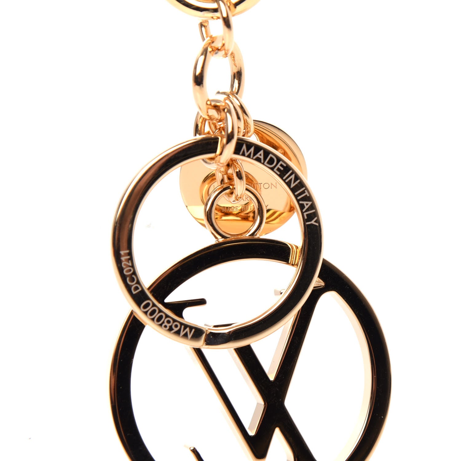 Louis Vuitton LV Circle Bag Charm Key Holder Gold 3 of 4