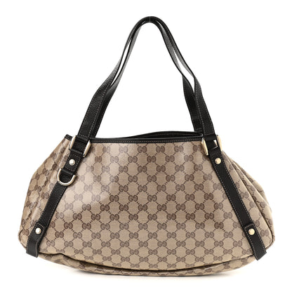 Gucci Crystal Monogram Medium Abbey Shoulder Bag Dark Brown 1 of 9