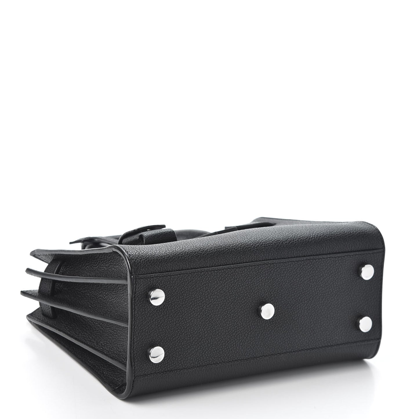 Grained Calfskin Nano Sac De Jour Black