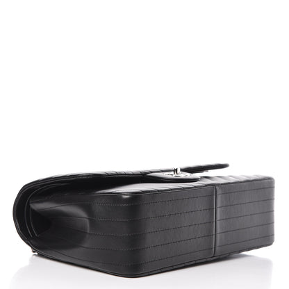 Chanel Lambskin Chevron Quilted Jumbo Double Flap Black 4 of 14